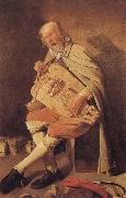Georges de La Tour Hurdy-Gurdy Player oil painting reproduction